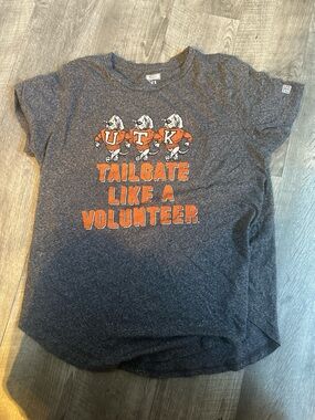 Tailgate Like a Volunteer Graphic Tee - Orange & Heather Charcoal